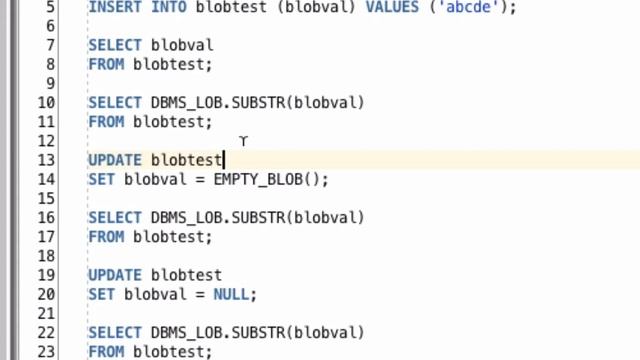 Oracle EMPTY_BLOB Function смотреть онлайн