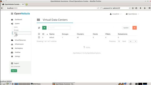 OpenNebula Frontend Step 2 Logging into OpenNebula Sunstone Web Interface for managing OpenNebul смотреть онлайн