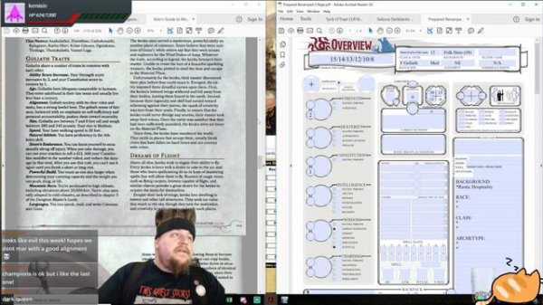 D&D 5E Character Creation: Goliath Druid (Circle of the Land) 13 - Gesslell Drobburo / Volo's Guide