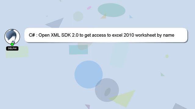 C# : Open XML SDK 2.0 to get access to excel 2010 worksheet by name смотреть онлайн