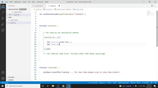 watch in javascript using bootstrap , javascript | time in javascript | javascript tutorial in hind смотреть онлайн