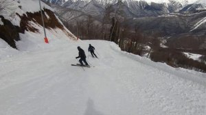 Красная поляна. Трасса Реликтовый лес. Март 2021