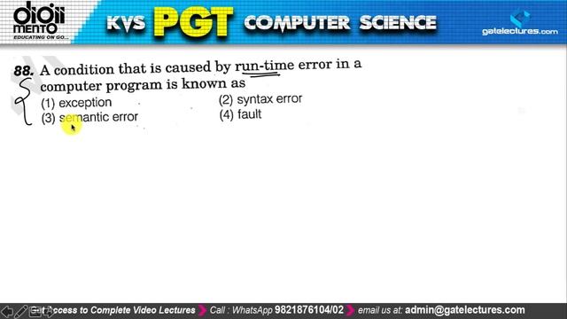 KVS PGT Computer Science Previous Year 2016 - 2017 Paper Solution - Part 9