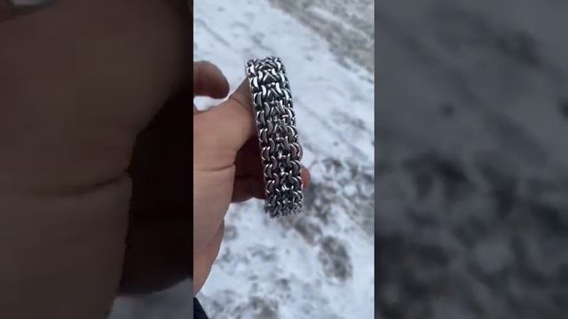 Браслет мужской православный Двойной Бисмарк с Крестом смотреть онлайн