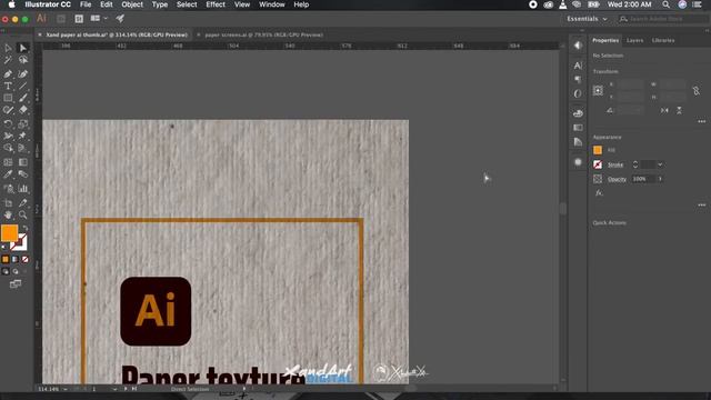 Creating realistic Paper texture in Adobe Illustrator graphic design tutorial | #XandArtDigital 09 смотреть онлайн