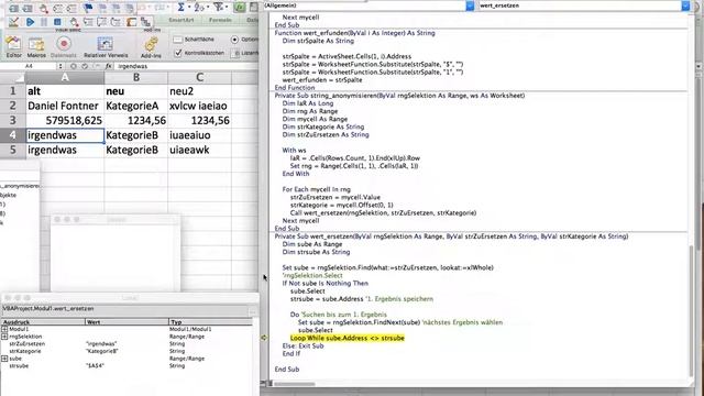 Excel Tabellenblatt anonymisieren mit VBA Makros UNCUT 3/3 смотреть онлайн