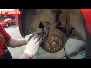 Замена передних колодок Matiz