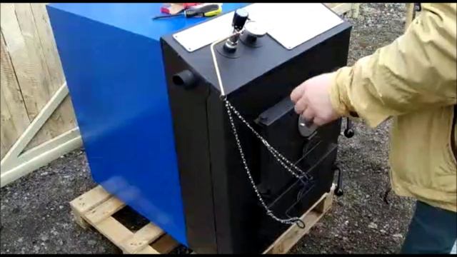 Настройка регулятора тяги на твердотопливном котле КОСМОС смотреть онлайн