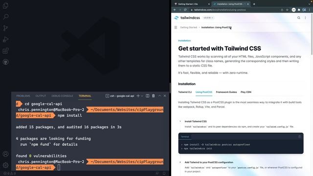 Google Calendar API Event Page (Tailwind Project) | Intro & Setup смотреть онлайн