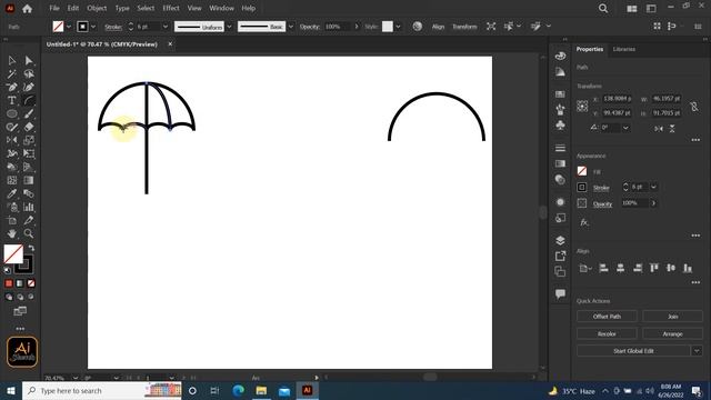 How to Draw an Umbrella in adobe illustrator | Ai Sketch | Colorful Umbrella design | Sherazi GFX смотреть онлайн