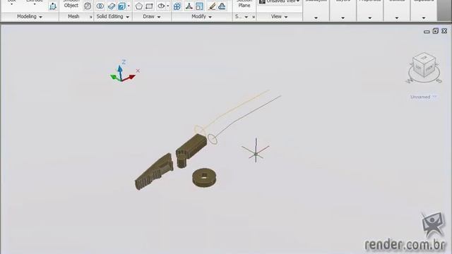 Curso AutoCAD 2010 3D Exemplos Práticos: Criando uma alicate modelo Universal смотреть онлайн