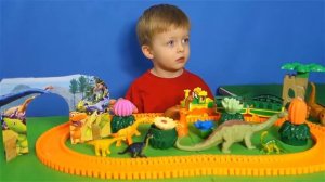 Детям про Динозавров Травоядные Трицератопс Диплодок Стегозавр Поезд Динозавров Сборник дл