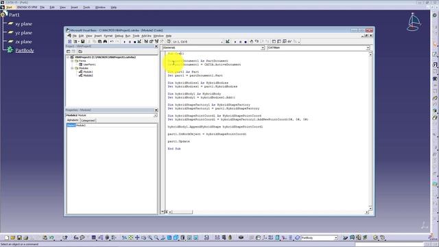 CATIA V5 - VBA MACROS - FORMS AND BUTTONS TO RUN MACROS смотреть онлайн