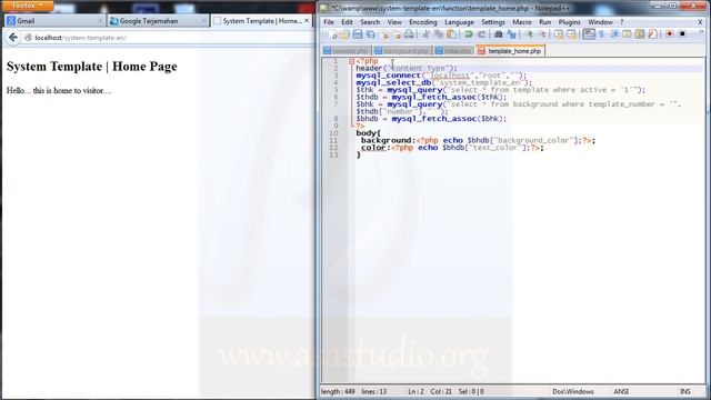 Create System Template - 11 - Activated Template on Admin - PHP, MySQL, CSS Tutorial Series смотреть онлайн