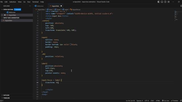 Input Placeholder Text Focus Animation with CSS | Floating Text. смотреть онлайн