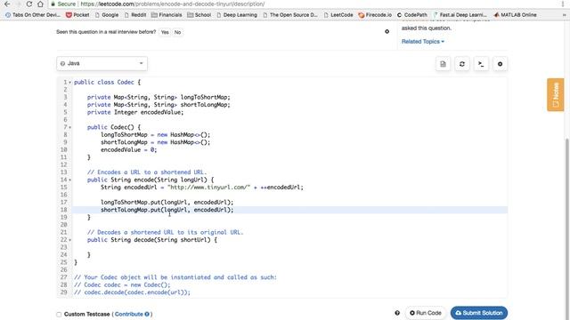 Encode and Decode TinyURL - LeetCode Problem #535 смотреть онлайн