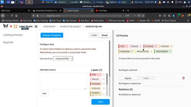 Text Annotations using Label Studio and DAGSHub - (NLP - NER) смотреть онлайн