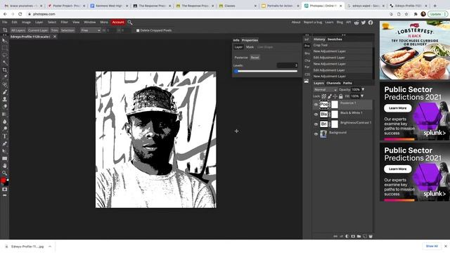 Posterizing using Photopea смотреть онлайн