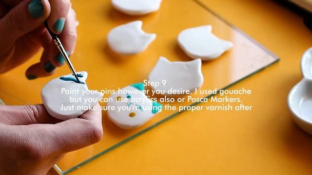 HOW TO MAKE CAT AIR DRY CLAY PINS IN 10 EASY STEPS смотреть онлайн