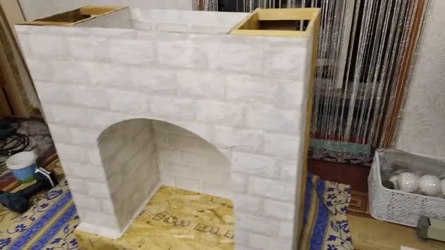 Новогодний камин своими руками из плиты osb смотреть онлайн