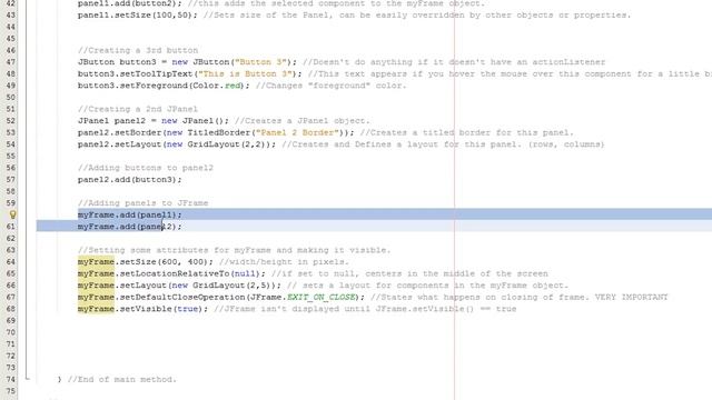 Java GUI Basics: JFrame, JButton, JPanels, ActionListeners in Netbeans Tutorial смотреть онлайн