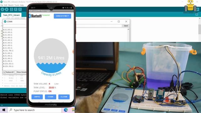 Water Level Controller with Real time Data Logger and Bluetooth смотреть онлайн