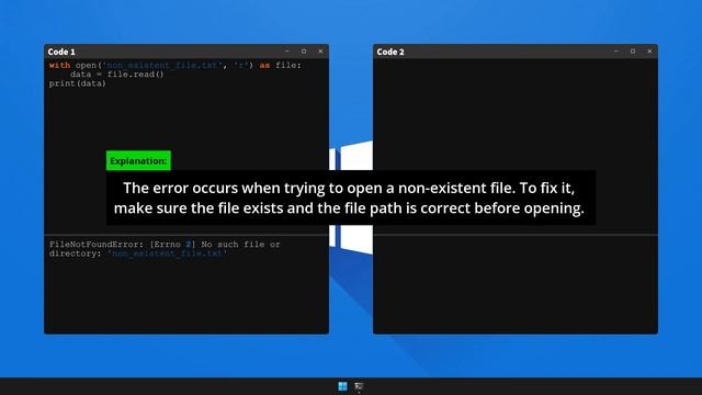 How to fix FileNotFoundError: [Errno 2] No such file or directory in Python смотреть онлайн