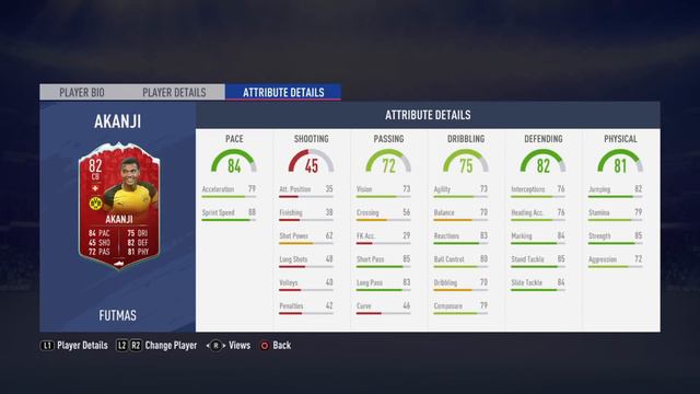 FIFA 19 - FUTMAS Akanji player review смотреть онлайн
