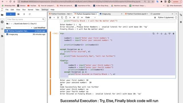 Python Programming - Lecture 8 : Exception Handling with Try/Except смотреть онлайн