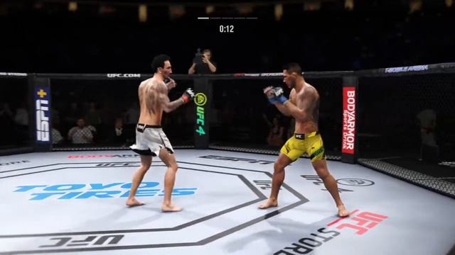 МАКС ХОЛЛОВЭЙ VS РАФАЭЛЬ ДОС АНЬОС UFC 4 CPU VS CPU смотреть онлайн