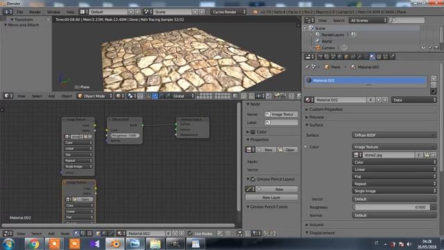 NODE EDITOR DIFFUSE AND NORMAL MAP2 смотреть онлайн
