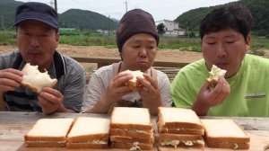 여러 야채 듬뿍 넣은 샐러드로 [[수제 샌드위치(Homemade sandwich)]] 요리&먹방!! - Mukbang eating show