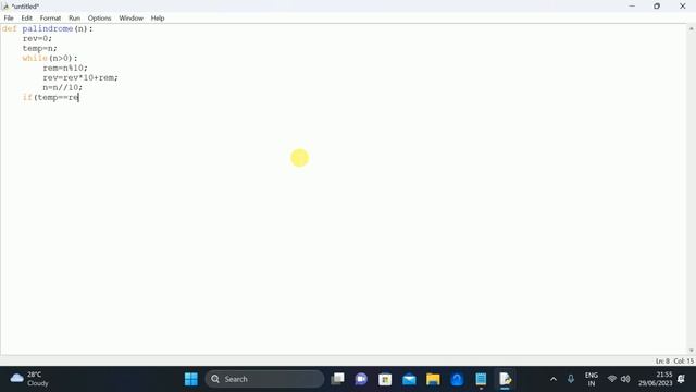 Write a function to check the input value is Palindrome in Python | Python Practical No 1E | Part 1 смотреть онлайн