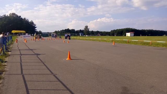 MotoGymkhana Honda CB750 Емельянов Евгений 2 попытка