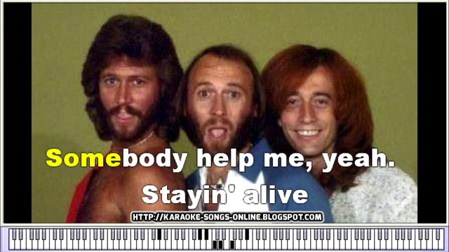 Stayin' Alive - The Bee Gees- Instrumental Music - Karaoke MP4 Version смотреть онлайн