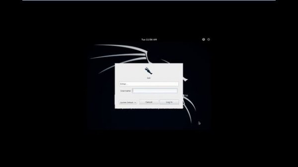 kali linux default username and password
