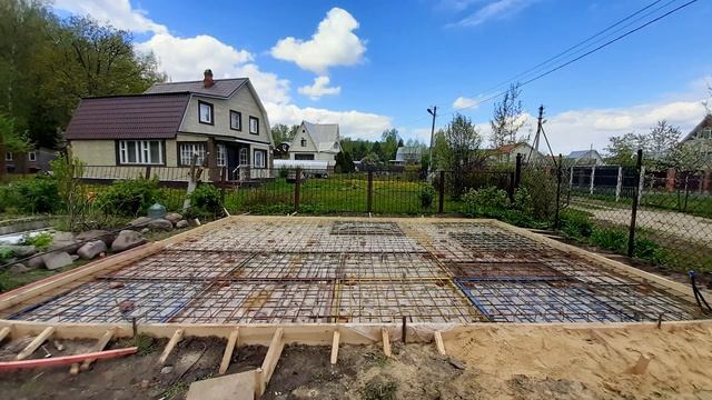 Устройство монолитной плиты DIY 6 на 8 метров под гараж.