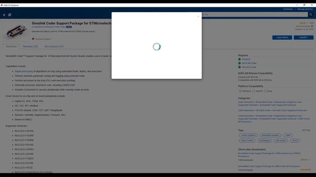 Install Simulink Coder Support Package for STM32 Nucleo Boards смотреть онлайн