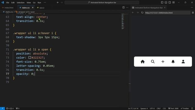 How to Create an Animated Botton Nav Indicator using HTML CSS & JavaScript смотреть онлайн