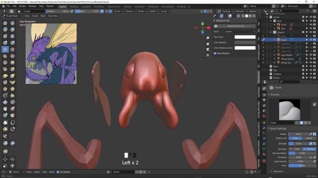 SIDE QUEST | Creature Design 2/2 | Blender Insect Swarm | 3D Modeling, Shape Keys & Particle System смотреть онлайн