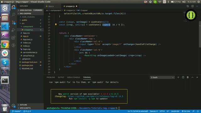 Image Cropper | React JS | JavaScript | Tech Connect смотреть онлайн