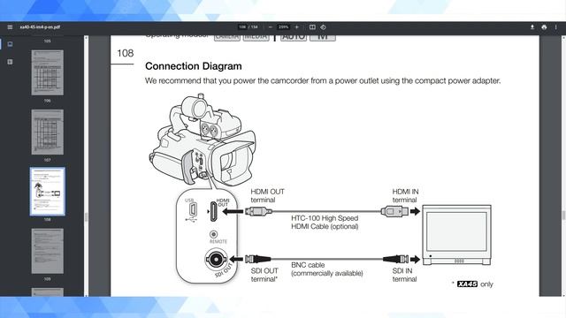 Canon XA40 - HDMI and SDI Outputs For Monitoring смотреть онлайн