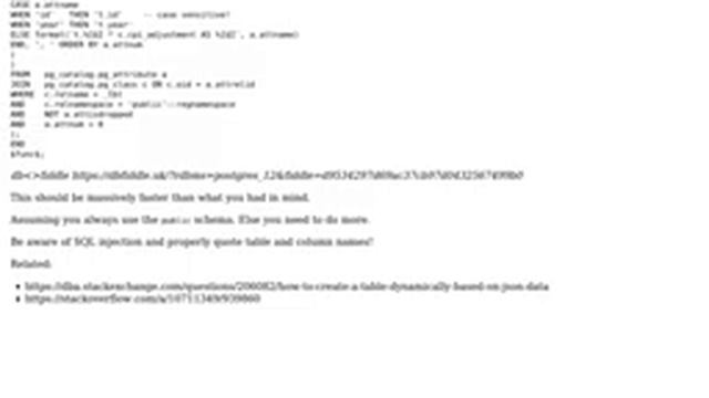 Databases: Create stored procedure with dynamic number of columns + column names (3 Solutions!!) смотреть онлайн
