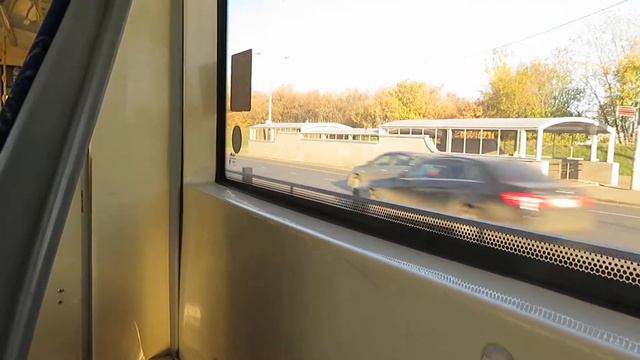 Поездка на трамвае 71-623-02.02 № 1351 по маршруту №1 + Масочное объявление