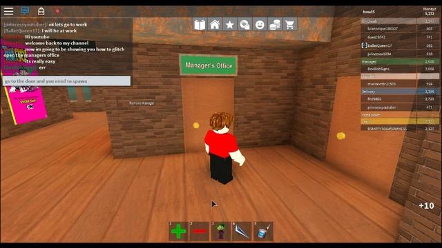 Roblox Work at a pizza place glitch open managers door смотреть онлайн