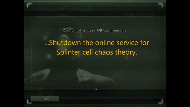 Splinter Cell Chaos Theory: Servers has been shutdown смотреть онлайн