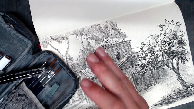How To Draw Landscape In Pen And Ink смотреть онлайн