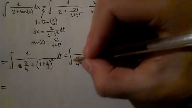 Integral Of 1/(2+sin(x)) (Weierstrass Substitution + Substitution)