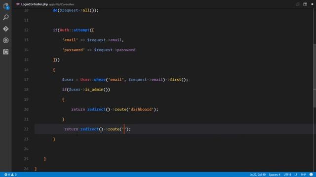 Laravel custom login and redirects for multiple roles смотреть онлайн