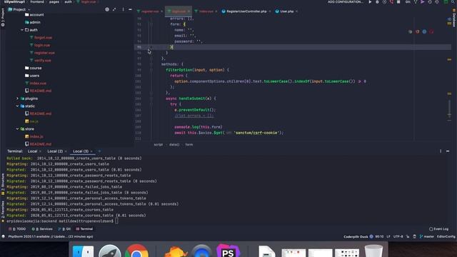 Let's build a course platform with Laravel, NuxtJS and Ant Design | Episode 5 смотреть онлайн